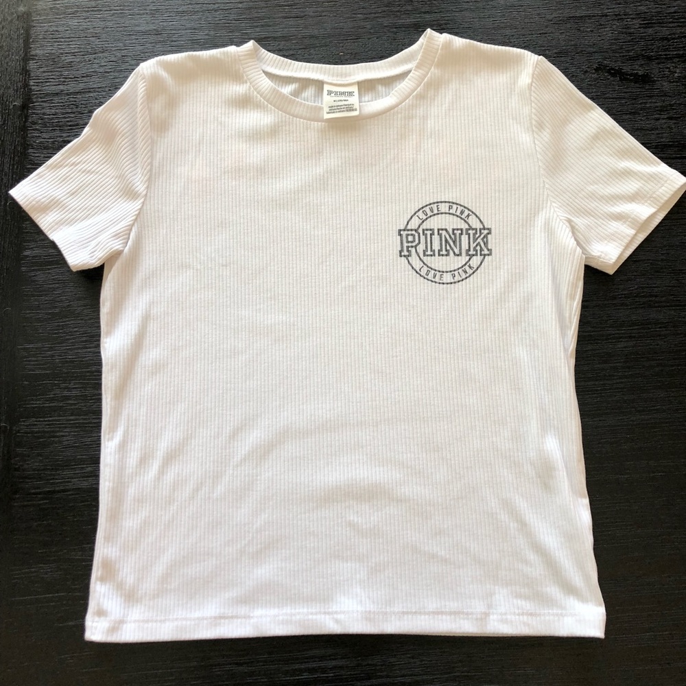 PINK White T-Shirt